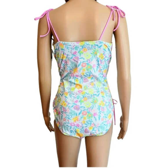 No Boundaries Juniors Tropical Bandeau One Piece NWT - Picture 6 of 8